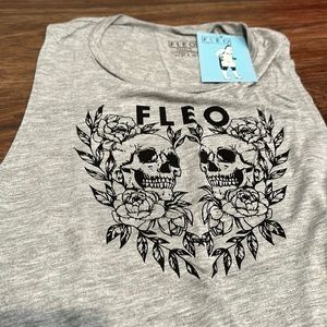 Fleo Rose Skull Muscle Tank